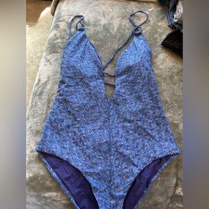 Becca blue one piece swimsuit